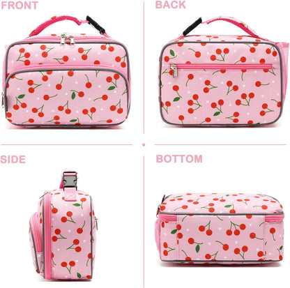 FlowFly Kids Lunch box Insulated Soft Bag Mini Cooler Back to School Thermal Meal Tote Kit for Girls, Boys, Astronaut - Colors B