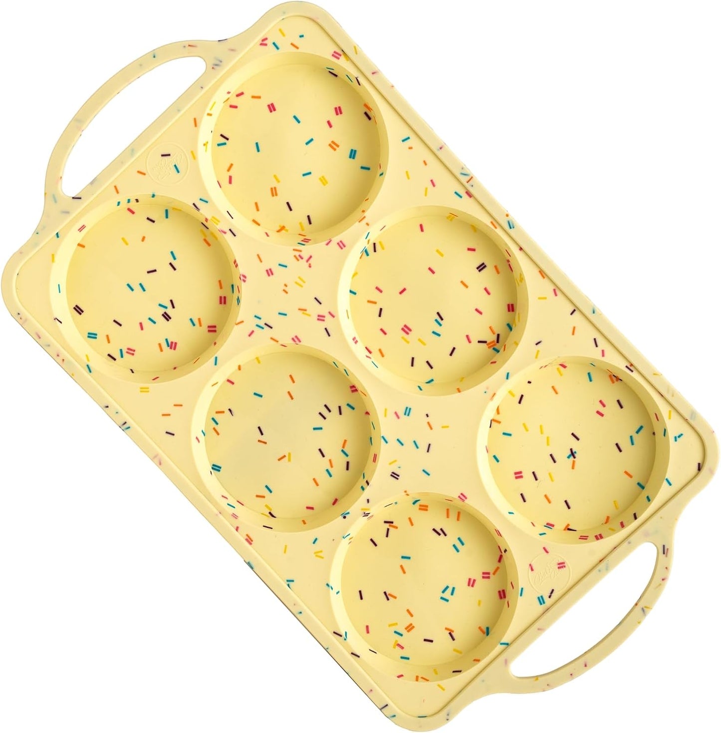 2-Pack Silicone Muffin Pan Set – Regular 12 Cup & Mini 24-Cup Silicone Muffin Pans for Baking – Nonstick Silicone Cupcake Pan with Metal-Reinforced Handles – BPA-Free, Dishwasher-Safe, Cream