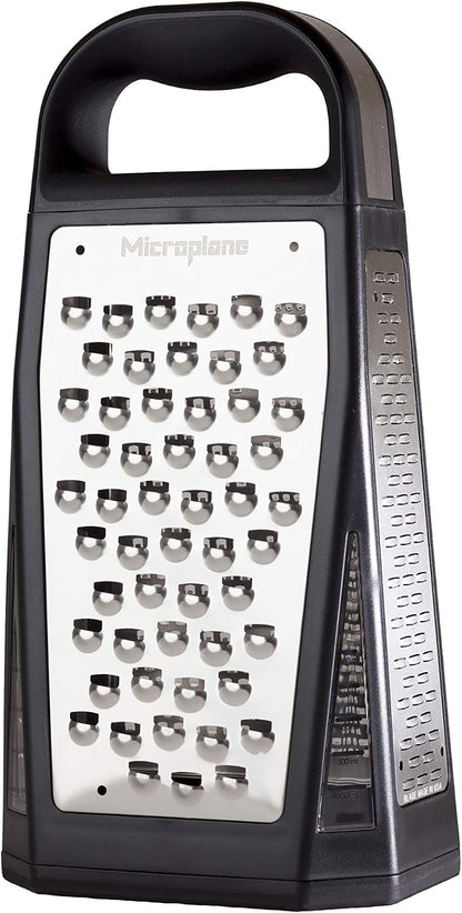 Microplane Elite Multi-Sided Grater with 5 Blade Styles: Fine, Coarse Grain, Ultra Coarse Grain, Double Edge and Wide Cut - Kitchen Grater with Stainless Steel Blades