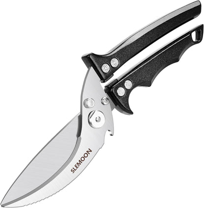 Heavy Duty Kitchen Shears for Food,Silver Kitchen Scissors | Dishwasher Safe and Food Stainless Poultry Shears for Chicken Turkey Thanksgiving,Gift Box