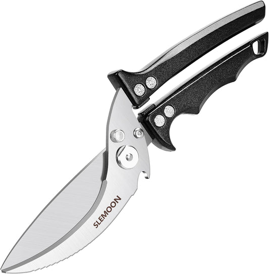 Heavy Duty Kitchen Shears for Food,Silver Kitchen Scissors | Dishwasher Safe and Food Stainless Poultry Shears for Chicken Turkey Thanksgiving,Gift Box