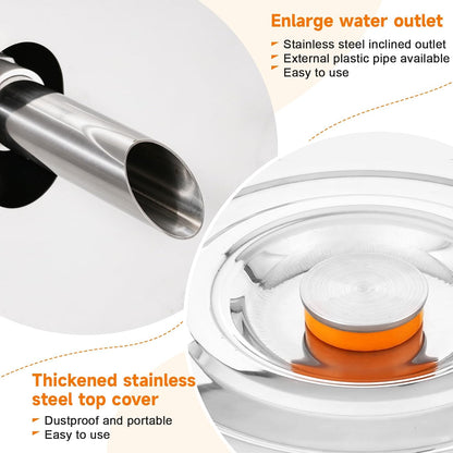 JIAWANSHUN Electric Commercial Salad Spinner Large Inner Capacity 12L(8kg Vegetable), 110V Stainless Steel Lettuce Spinner Vegetable Dryer for Canteens Hotels and Restaurants, One Key Switch