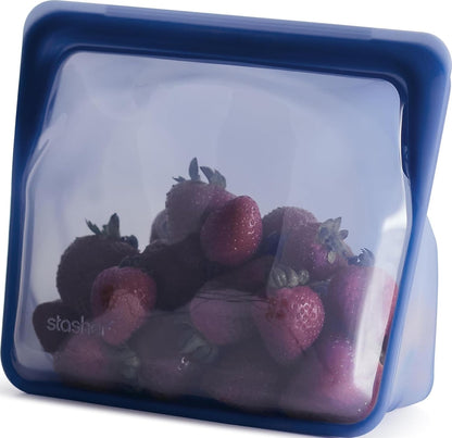 Stasher Premium Reusable Silicone Food Storage Bags, 2-Pack, Clear