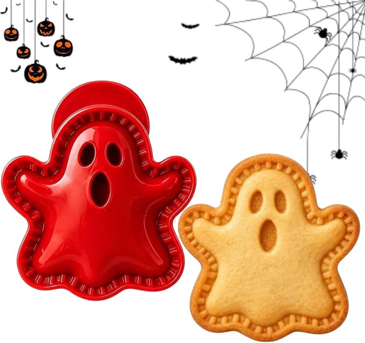 Halloween Mini Hand Pie Molds Set, Dough Press Cutter with 8 Fall Shapes
