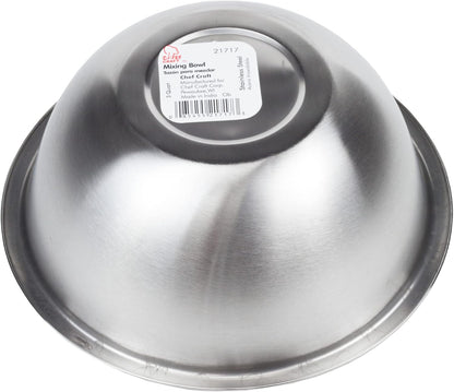 Chef Craft Brushed Mixing Bowl, 5-Quart, Stainless Steel
