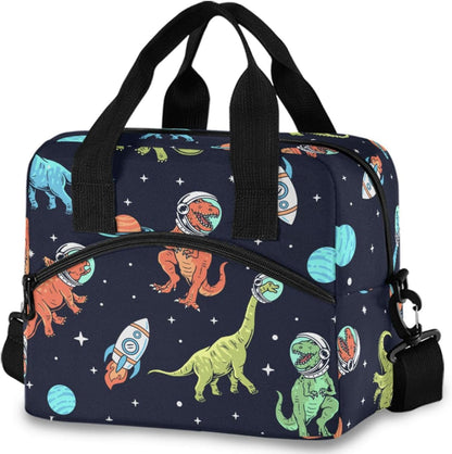Colorful Leopard Insulated Lunch Bag Rainbow Animals Skin Print Reusable Cooler Lunch Tote Box with Shoulder Strap for Work Picnic School Beach