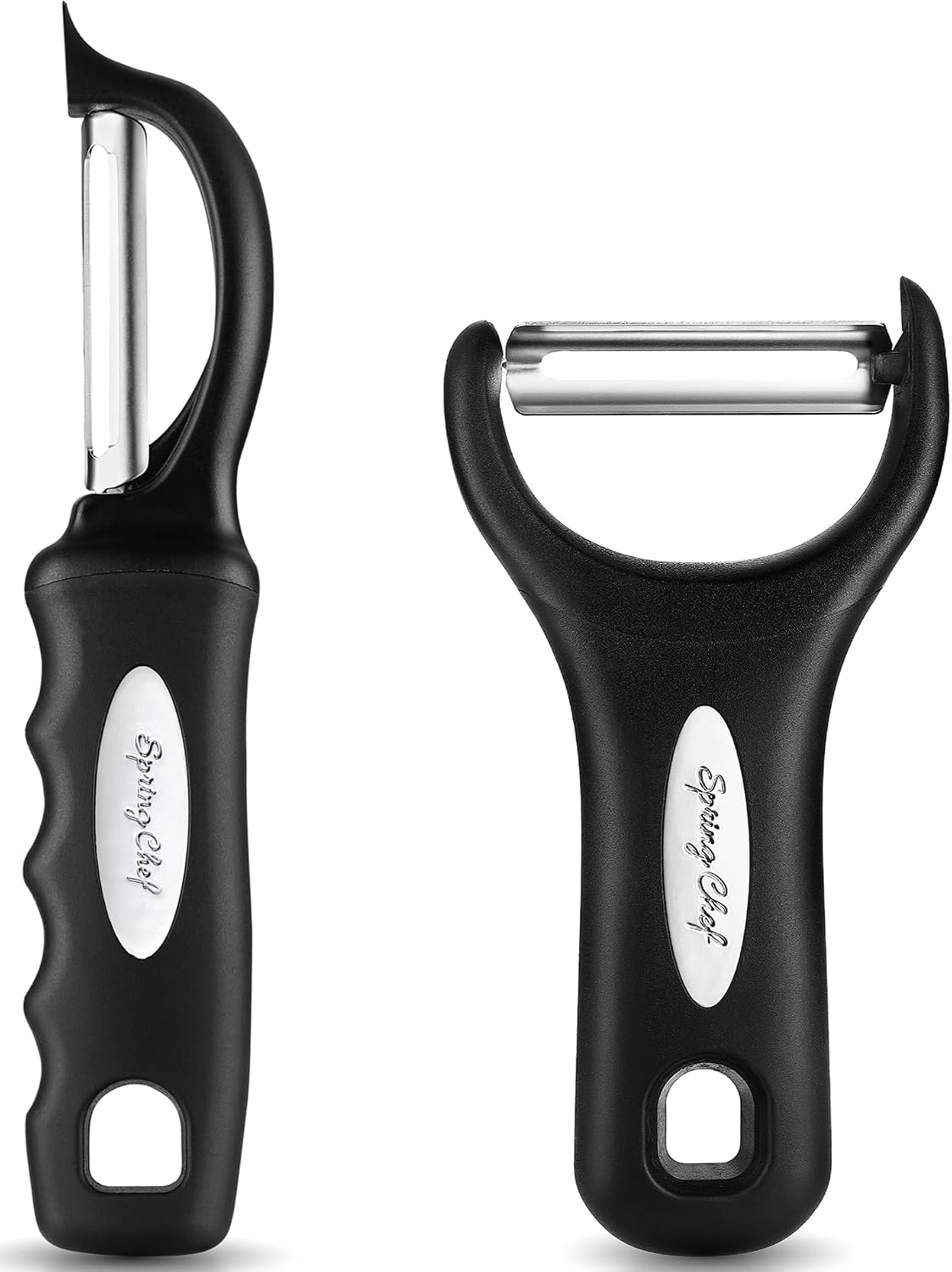 Spring Chef Swivel Potato Peeler & Julienne Vegetable Peeler w/Soft Handle