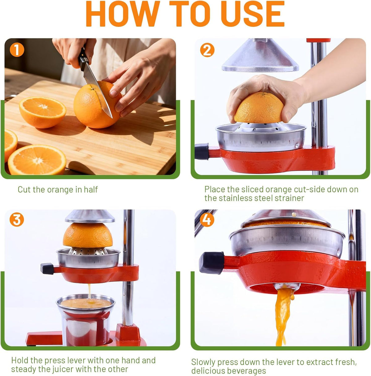 Cast Iron Juicer,Manual Juicer Hand Press,Professional Citrus Juicer