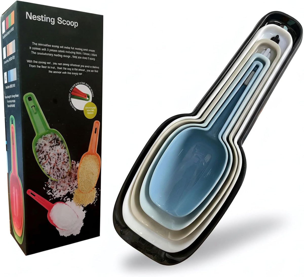 Plastic Scoops for Canisters, Plastic Scoop for Ice Cubes, Flour Scoops Dry Goods Coffee Beans & Cereals