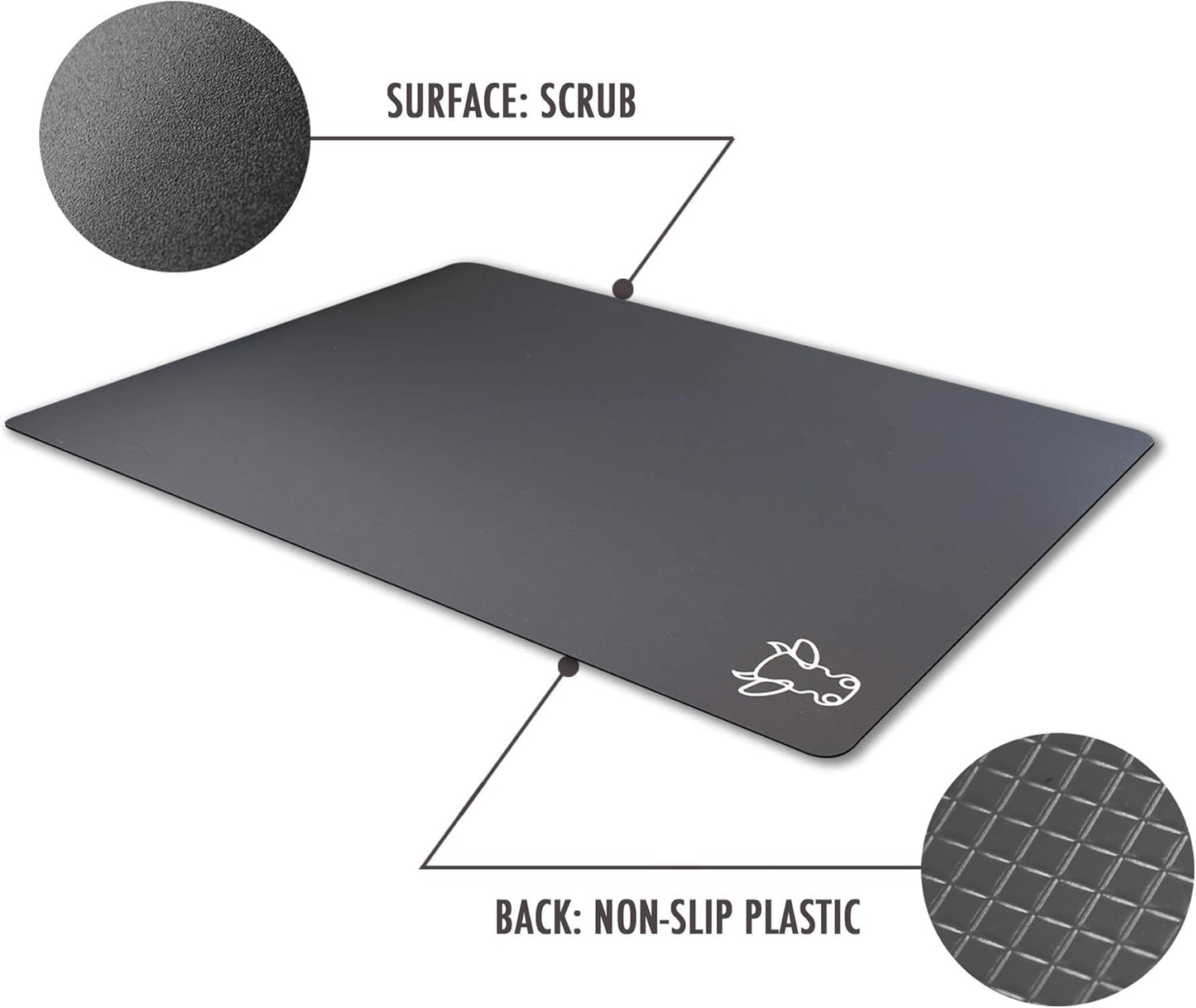 Fotouzy Plastic Cutting Boards with Food Icons, Set of 4, Flexible Cutting Mats with Hole, BPA-Free, Non-Slip and Dishwasher Safe, Modern Neutral Colors