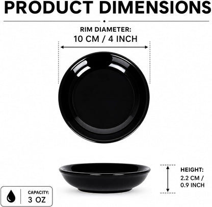 Japanese Style Ceramic Dipping Bowls,3'' Small Pinch Bowls Set Side Sauce Cups,Dishes for Sushi,Snack and Soy,BBQ,2.5 Oz Blue and White Mini Bowl for Kitchen Prep - Set of 6 (3 inch)