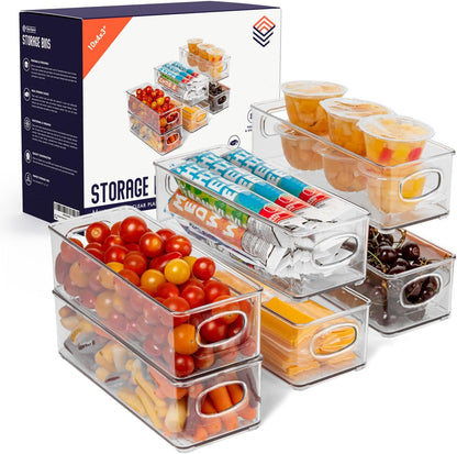 ClearSpace Plastic Pantry Organization and Food Storage Bin – Great Kitchen Storage – Fridge Organizer Bins – 4 Pack