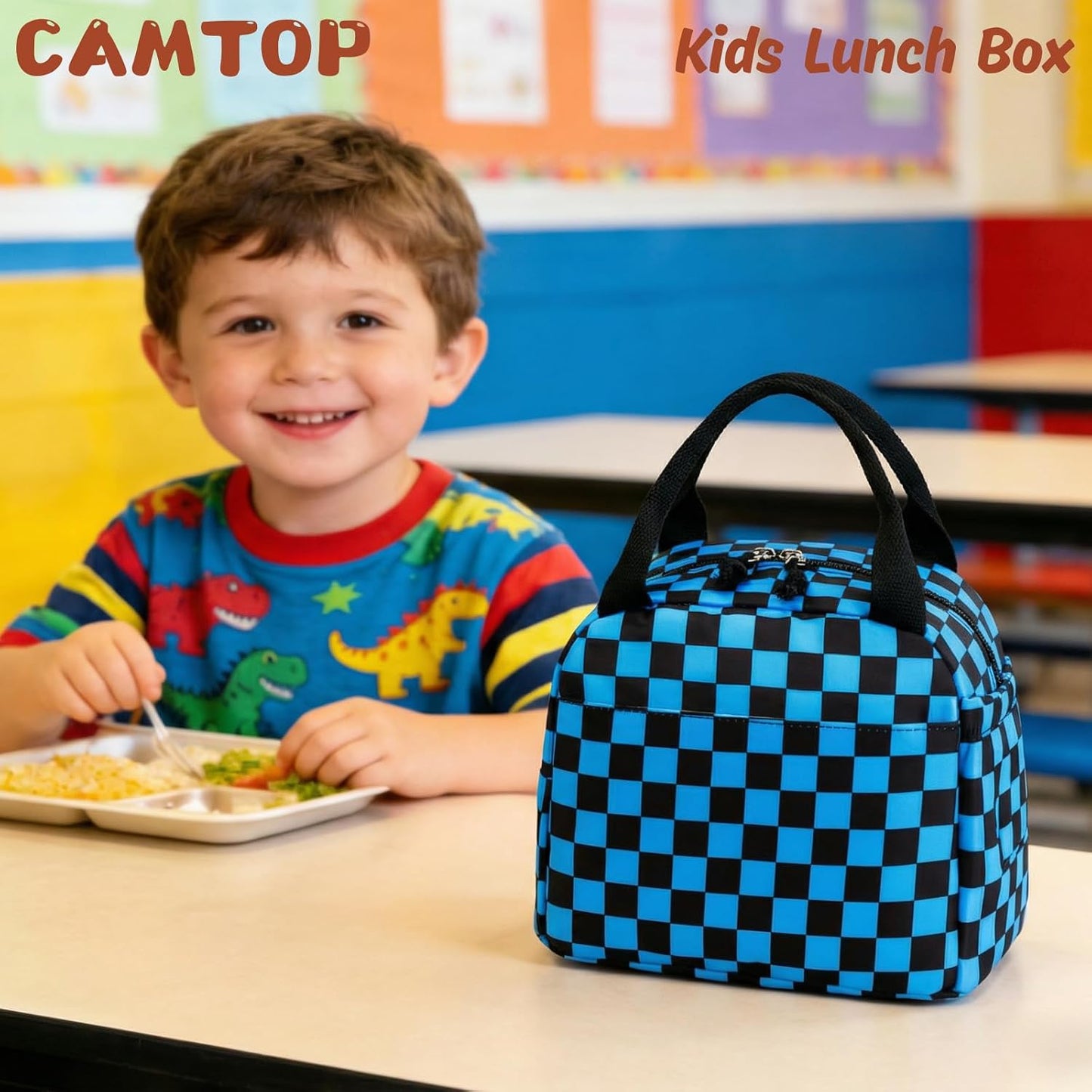 CAMTOP kids lunch bag Cute Insulated lunch box for Boys & Girls Leakproof loncheras for school