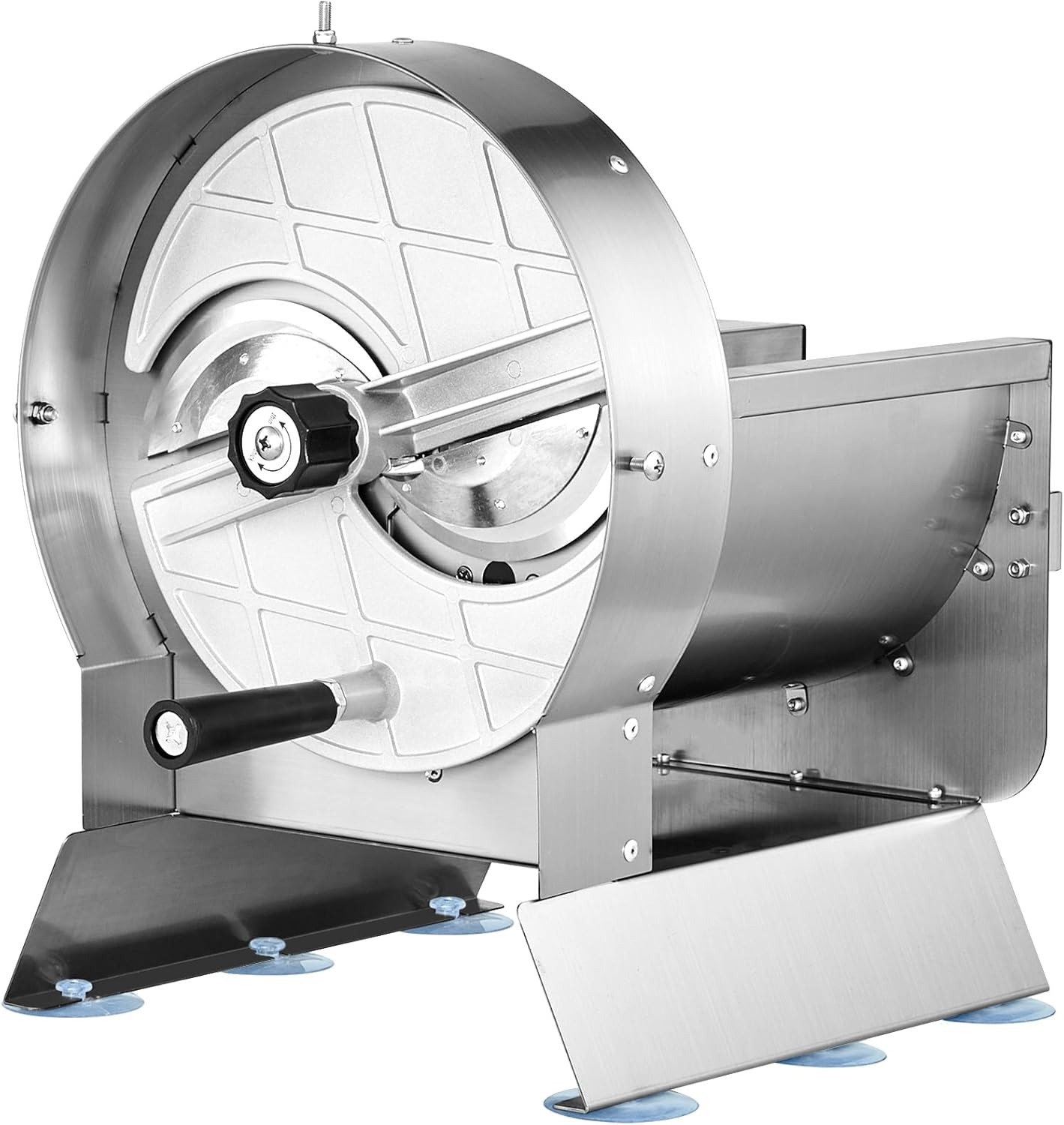 VEVOR Manual Vegetable Fruit Slicer, 0-0.5"/0-12mm Thickness Adjustable Commercial Slicer Machine, Stainless Steel Food Cutter Slicing Machine with 2 Spare Blades, for Potato, Cucumber, Lemon, Tomato