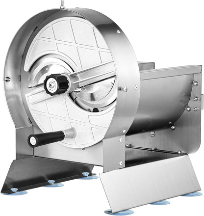 VEVOR Manual Vegetable Fruit Slicer, 0-0.5"/0-12mm Thickness Adjustable Commercial Slicer Machine, Stainless Steel Food Cutter Slicing Machine with 2 Spare Blades, for Potato, Cucumber, Lemon, Tomato