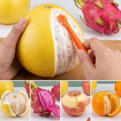 6 Pcs Orange Peeler Tools, Plastic Citrus Peel Cutter