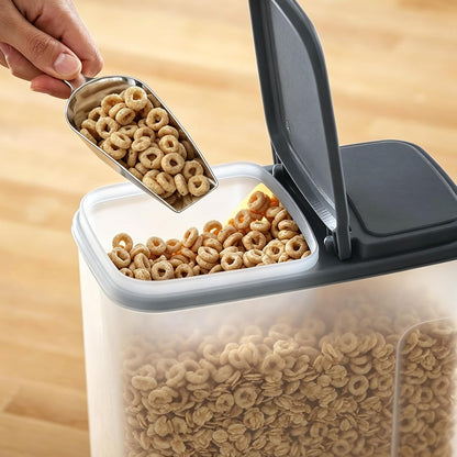 Cereal Containers Storage Airtight Food Organizers with Lids, 32 Cup BPA-Free Plastic Holder for Kitchen Pantry Organization, Clear Rice Flour Sugar Dry Goods Dispenser
