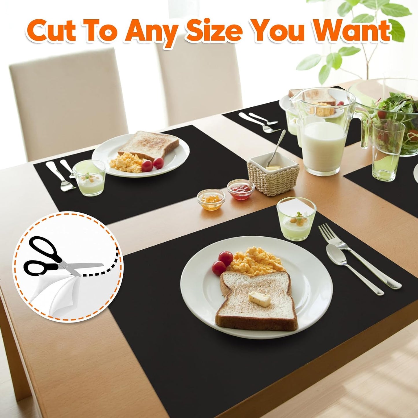 Extra Large Silicone Mat, 84”x24” Heat Resistant Mats for Countertop, Cuttable Waterproof Kitchen Counter Mat, Multipurpose Countertop Protector Mat, Silicone Mats for Kitchen Counter (Translucent)