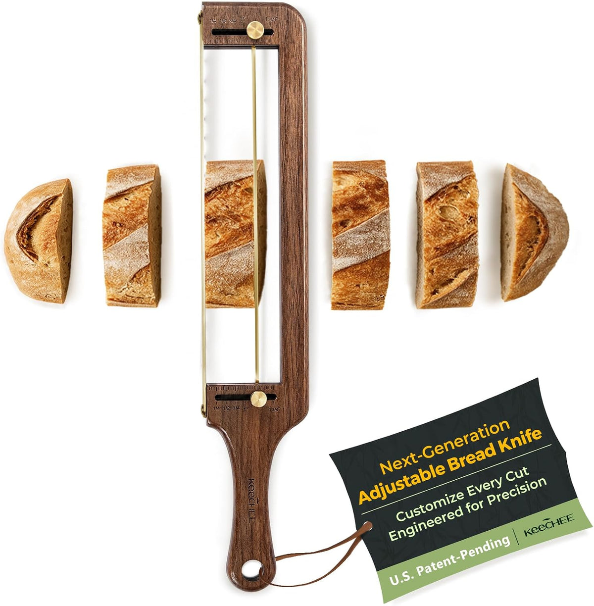 keechee Adjustable Bread Knife for Sourdough and Homemade Loaves