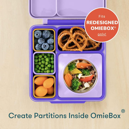 OmieBox (2 pack) Leakproof Dips Containers To Go, Salad Dressing Container, Condiment Container with Lids - Food Safe Silicone - 4 ounces (Blue/Lime)