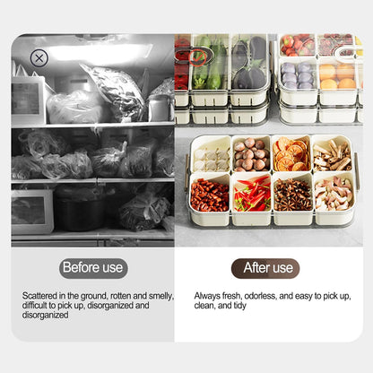 Snackle Box Container, Food Tray Divided with Lid, Portable Snack Platters - Clear Organizer, Veggie Tray for Party, Veggies, Snack, Fruit, Nuts (milk white)