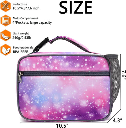 GYEUKHAM Insulated Lunch Box for School, Thermal Reusable Durable Freezable Lunch Bags for Kids Boys Girls Men Women - Small Soft Cooler Portable Lunch Tote Kit for Work Picnic Travel,Black