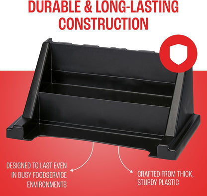 Cambro Versa - Self Serve Condiment and Utensil Bin - 12 Storage Bins - Ideal for food and coffee condiments (Black)