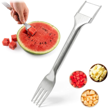 3-in-1 Watermelon Cutter Slicer Tool, Stainless Steel Kitchen Gadget