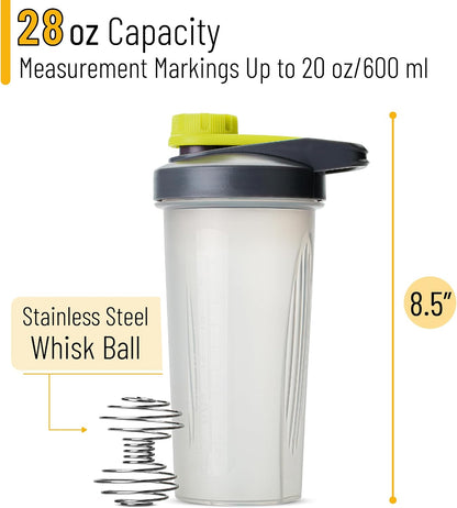 Mr. Pen- Shaker Bottles for Protein Mixes with Twist Cap, 28 oz