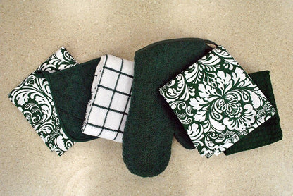 DII Basic Terry Collection 100% Cotton Quilted, Oven Mitt, Brown, 2 Piece