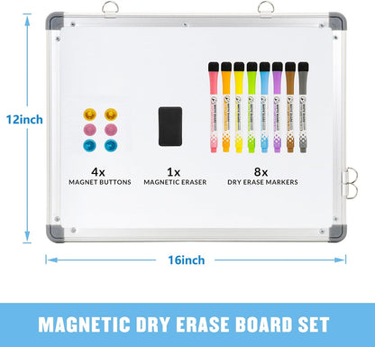 LUCYCAZ Magnetic to Do List Dry Erase Board for Fridge - Vertical Chore Board for Kids, Weekly Planning Boards for Family Chore Chart Whiteboard with 8 Markrs, 12''x17''(A3)