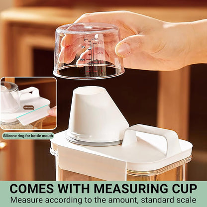 Cereal Storage Containers Sets,BPA Free with Pouring Spout Handle Airtight Food Storage Dispenser with lids For Rice Flour Pasta Grain, Pet Food Storage Container (37.2 oz + 77.7 oz (2 of Each))