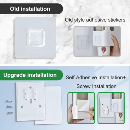 Cup Dispenser, Wall Mounted Water Cooler Cup Dispenser for 3oz-5oz Disposable Cups, Bathroom Cup Holder, Plastic Paper Cup Dispenser with Adhesive/Screw Mount for Office, Hospital, Bathroom
