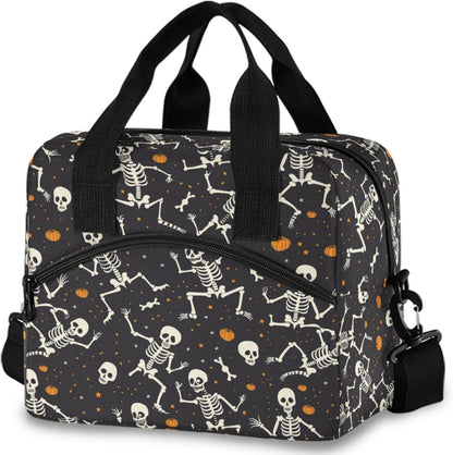 Colorful Leopard Insulated Lunch Bag Rainbow Animals Skin Print Reusable Cooler Lunch Tote Box with Shoulder Strap for Work Picnic School Beach