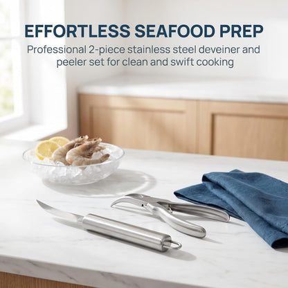 Shrimp Deveiner Tool and Peeler Set Multifunctional Shrimp Deveining Tool