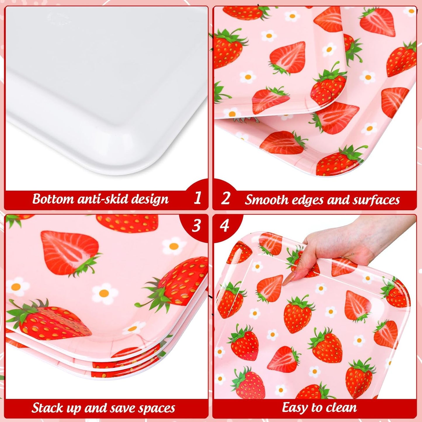 JarThenaAMCS 3Pcs Graduation Serving Trays 13 x 10 Inch Bachelor' s Hat Diploma Glitter Reusable Melamine Platter Congrats 2026 Grad Serving Dishes for Graduate Party Sharing Snacks Fruit Dessert