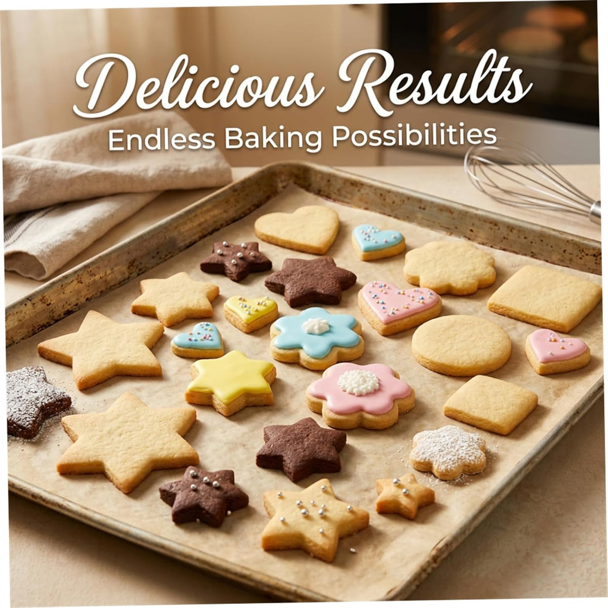 Stainless Steel Cookie Cutters Set, 18 Pcs Assorted Shapes