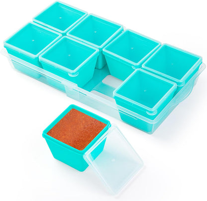 Gemice 1-Cup Silicone Freezer Molds with Lids, Individual 4-Pack Portion Soup Cubes Freezer Trays for Food Storage, Oven & Dishwasher Safe, BPA-Free, Silicone Freezer Containers for Meal Prep