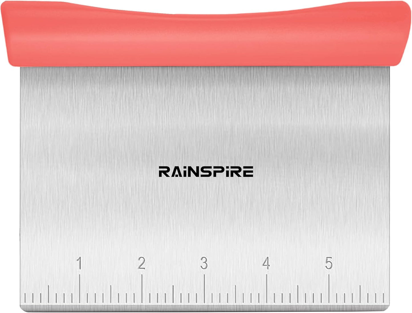 Rainspire Bench Scraper, Stainless Steel Dough Scraper, Pastry Scraper, Pizza and Dough Cutter Multi-Purpose Scraper/Chopper, Pizza Cutter Food Chopper Baking Supplies Kitchen Gadgets, Black