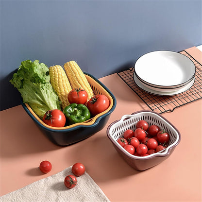 6 Pack Space-Saving Collapsible Colander for Kitchen Fruits Vegetables