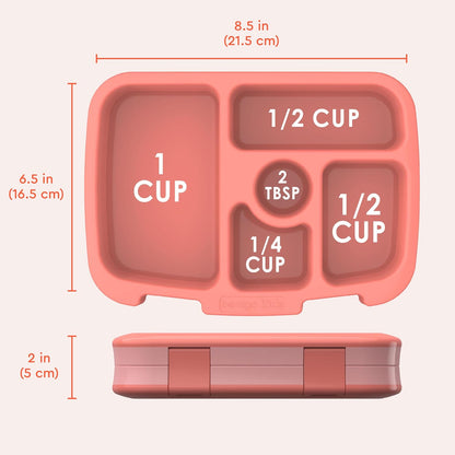 Bentgo Kids Bento-Style 5-Compartment Leak-Proof Lunch Box - Ideal Portion Sizes for Ages 3 to 7 - Durable, Drop-Proof, Dishwasher Safe, PFAS & BPA-Free & Made with Food-Safe Materials (Purple)