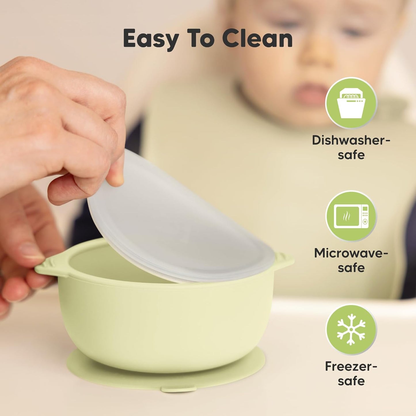 KeaBabies 2-Pack Baby Bowls with Suctions, Lids - Silicone Toddler Suction Bowls for Baby Boy, Girl, Kids, Food Grade Silicone, BPA-Free, Dishwasher Safe, Toddler Eating Essentials (Terracotta)