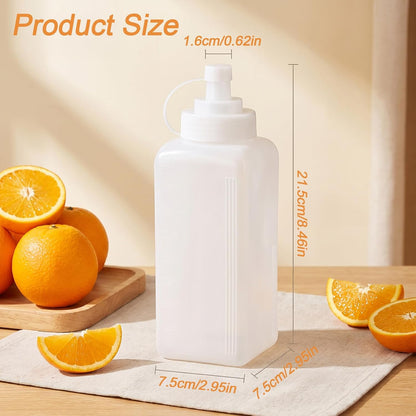 SHENLIU Wide Mouth Squeeze Bottle, 27oz Salad Dressing Dispenser Container