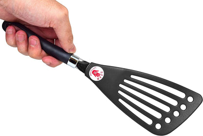 Left Handed Fish Spatula Stainless Steel Egg Flipper 12” | Fish Turner Spatula Slotted Turner Utensils Seki Japan