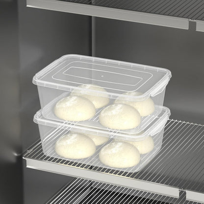 16 Quart Clear Dough Proofing Box, Latching Box with Lid, 2-Pack