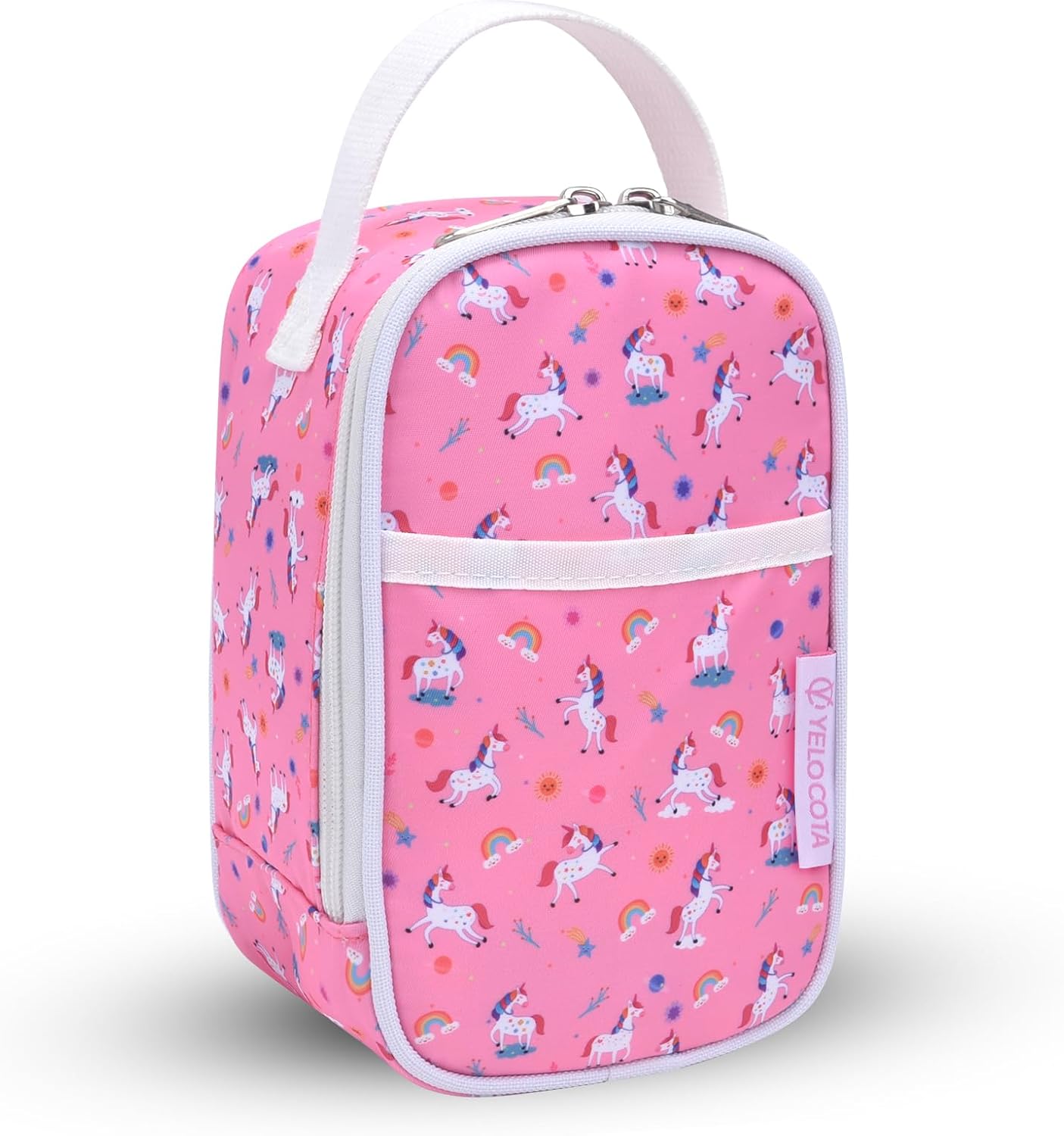 Yelocota Small Insulated Lunch Bag- Snack Bag- Mini Cooler Bag with Handle for Travel,Work,School(Storage Space below 20oz)- Also Suitable for Pairing with Food Jar