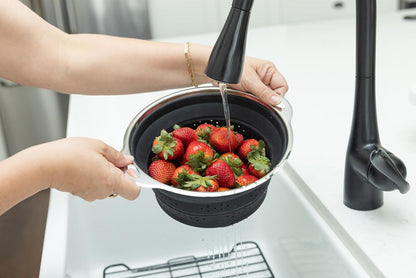 Better Houseware Silicone & Stainless Steel Collapsible Colander – 9.5" Diameter