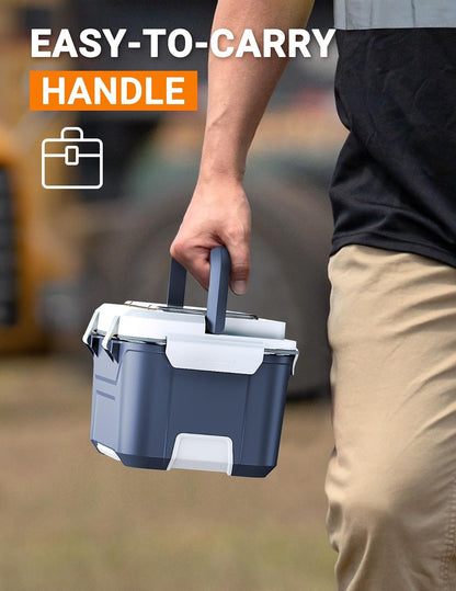 Docusvect Rechargeable Heated Lunch Box for Men, 1.3L Cordless Electric Lunch Box for Adults with Smart Scheduled Heating, Portable Food Warmer with Complete Accessories
