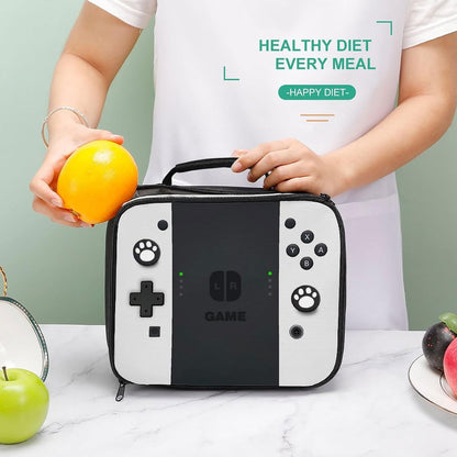 Game Lunch Bag for Boys Girls Gamer, Insulated Video Game Lunch Box for School Work Office Travel Picnic Hiking Beach, Waterproof Leakproof Portable Fits Most Bento Boxes