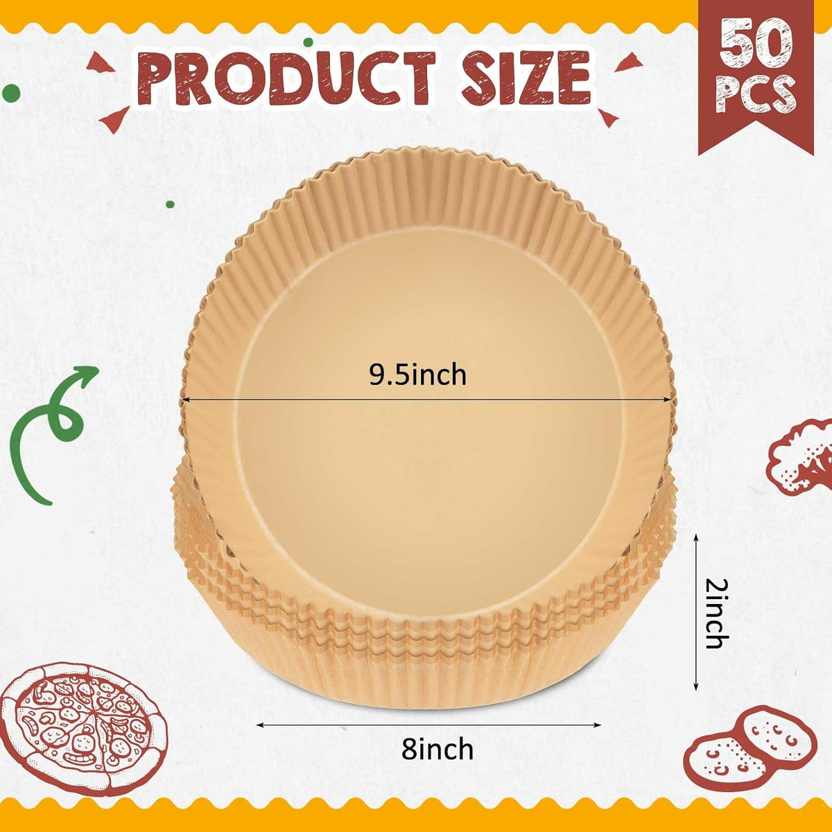 Patelai 1 Pcs Stainless Steel Pie Weight with 50 Pcs Disposable Parchment Paper for Baking Universal Fit for 7-10 Inch Pies Round Metal Chain Dishwasher Safe Durable for Blind Dough Kitchen Cooking